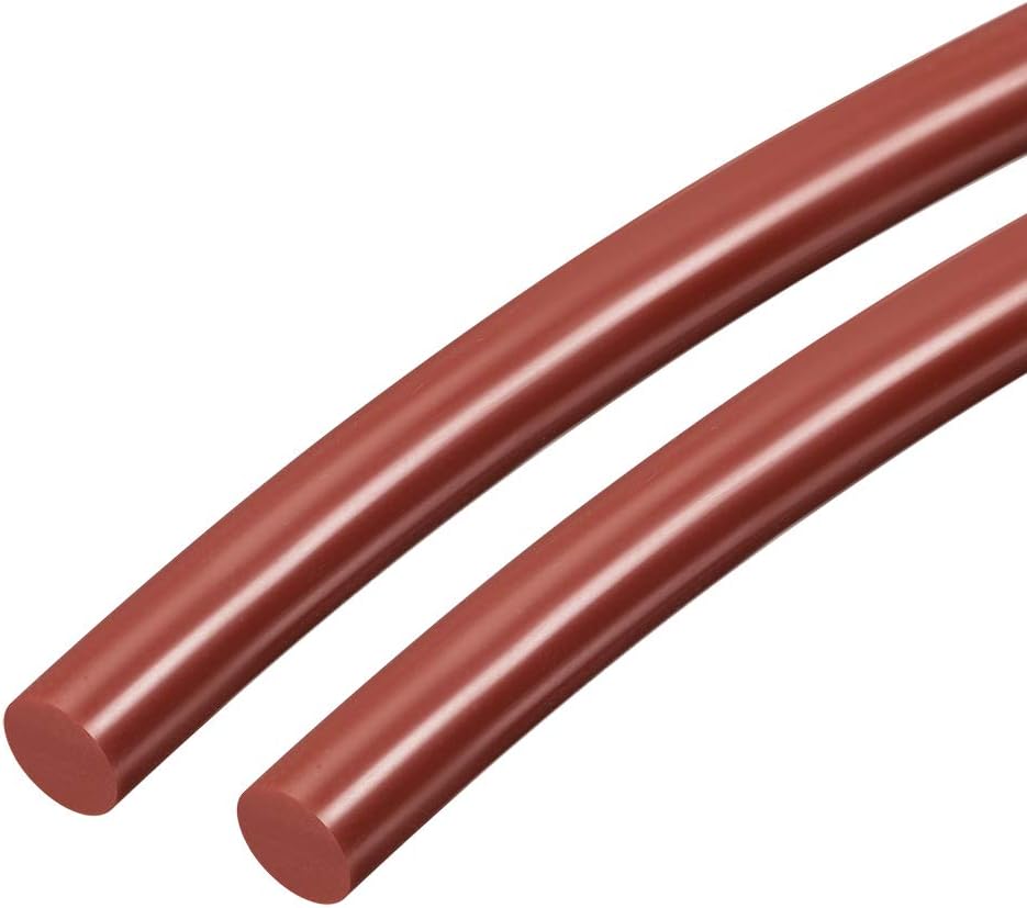 9/32"(7mm) Soft Silicone Bending Insert Tube for Rigid Tubing 3.3ft Red 2pcs