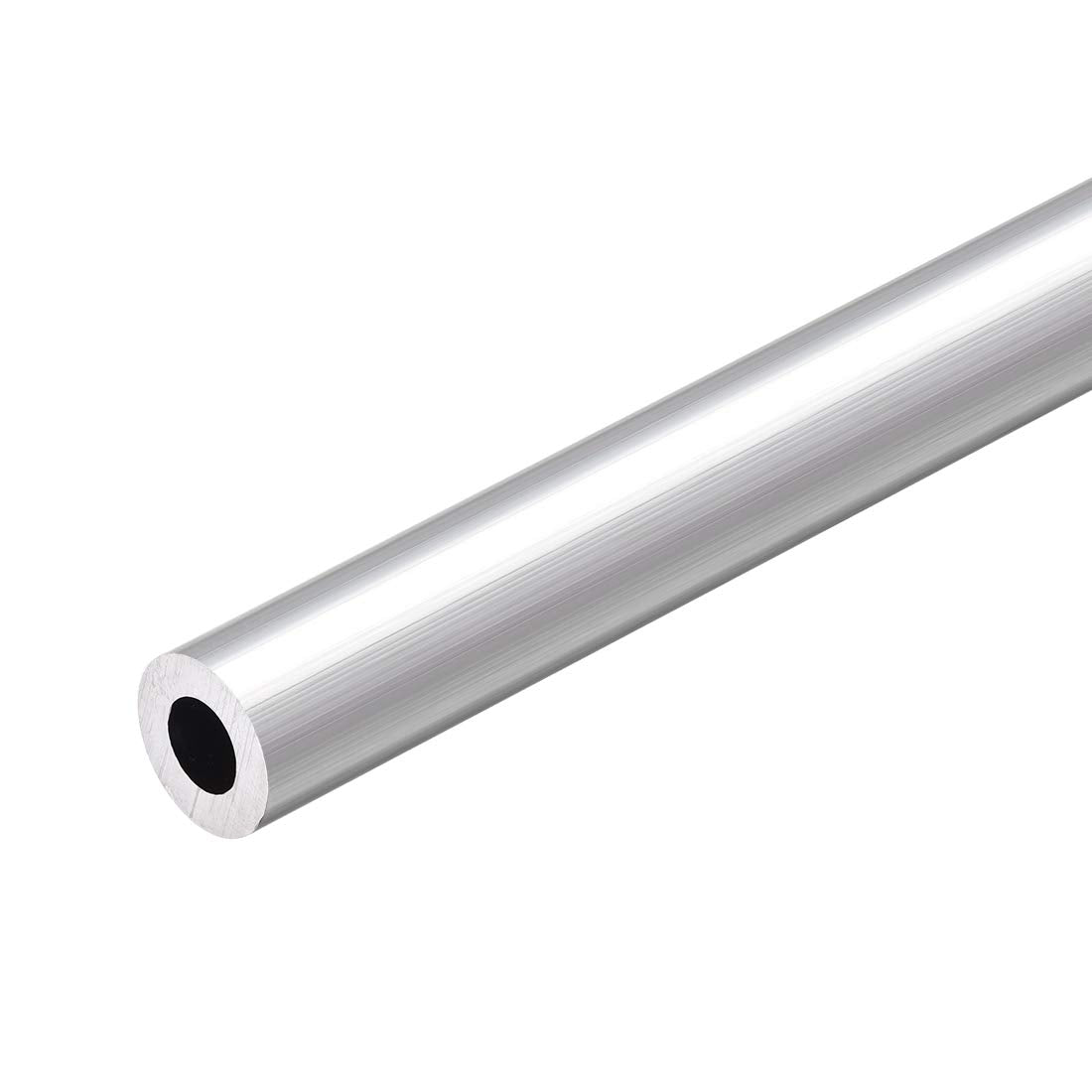 6063 Aluminum Round Tube, 300mm Length 15mm OD 8mm Inner Dia Seamless Aluminum Straight Tubing