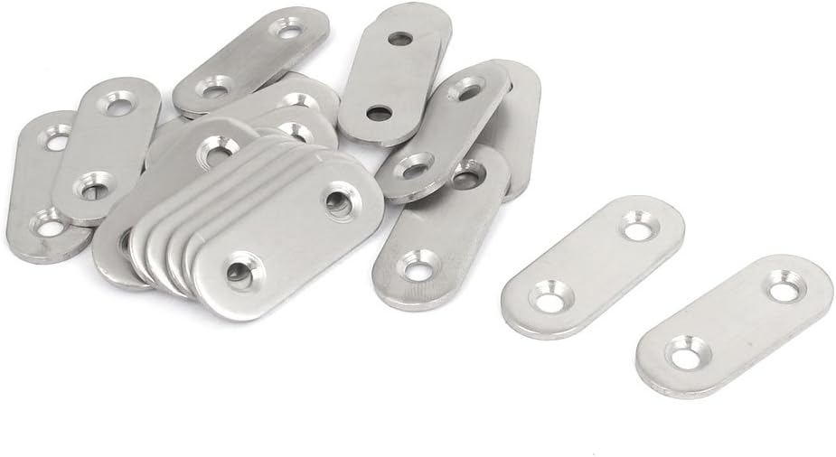 Stainless Steel Flat Bracket Straight Mending Fixing Plates 40mm 20pcs