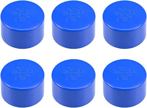 63mm PVC Pipe Cap Fitting, Slip End Caps DWV(Drain Waste Vent) Irrigation Swimming Pool Sound Deadening, Blue 6Pcs