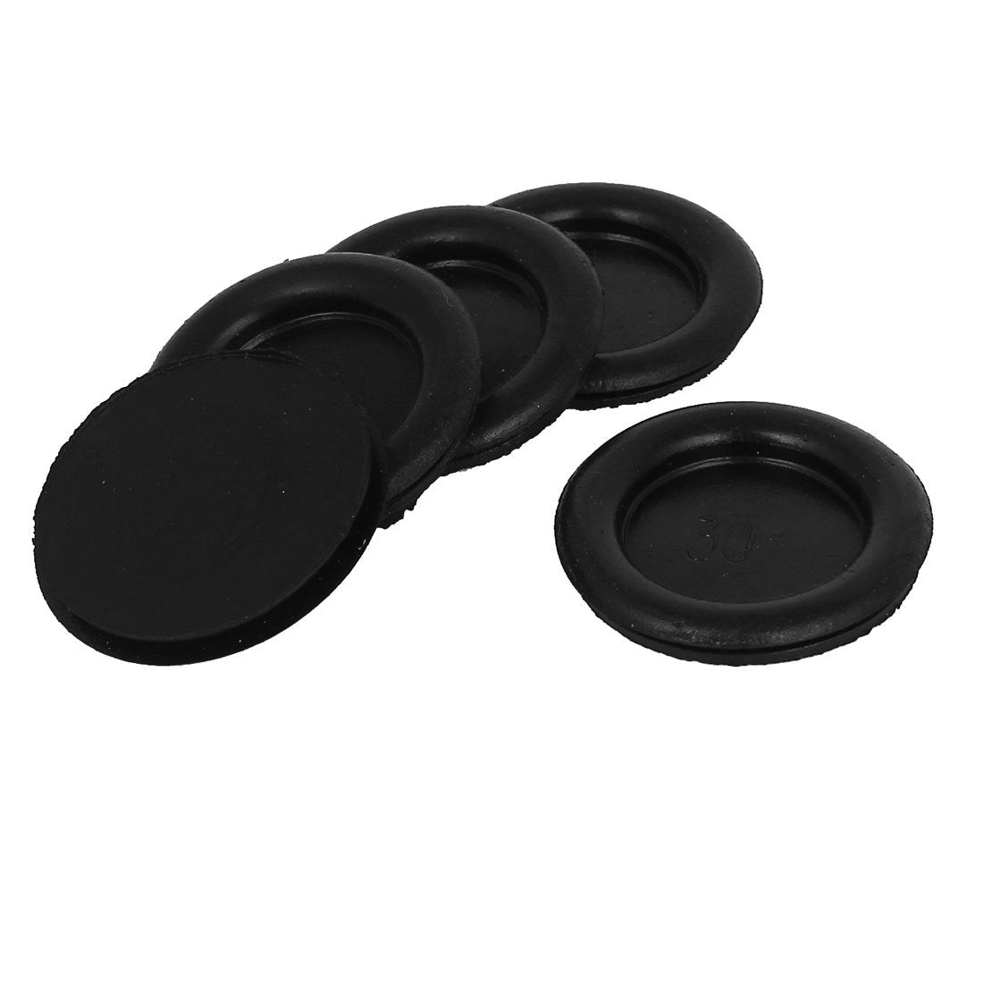a15050500ux0916 Black Rubber Closed Blind Blanking Hole Wire Cable Grommets 30mm
