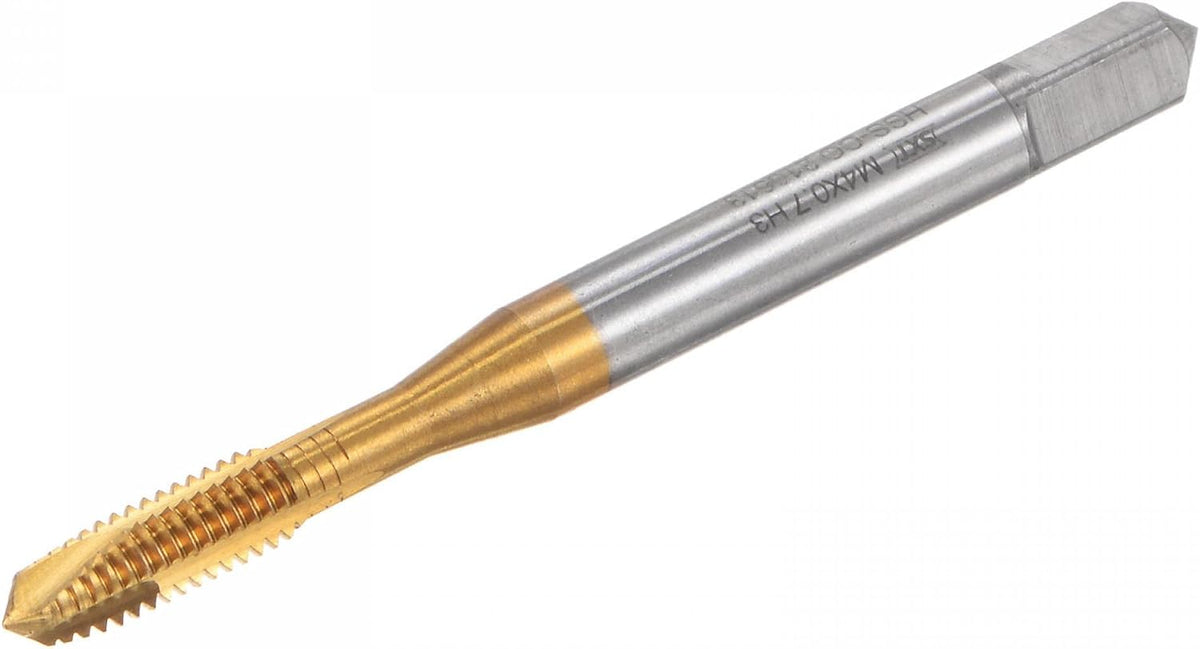 Spiral Point Taps, M4 x 0.7 + 0.03 Metric Titanium Coated Cobalt High Speed Steel Machine Thread Milling Screw Threading Tap