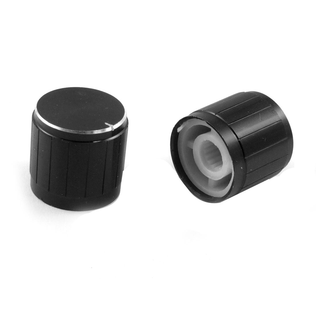 5 Pcs 17mm x 16mm Aluminum Knobs Black for Amplifier