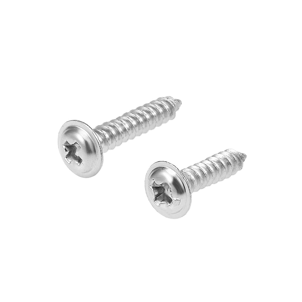 Phillips Pan Head with Washer Screw, 2.3x10mm and 2.3x12mm Self Tapping Screws 304 Stainless Steel Fasteners Bolts 100pcs