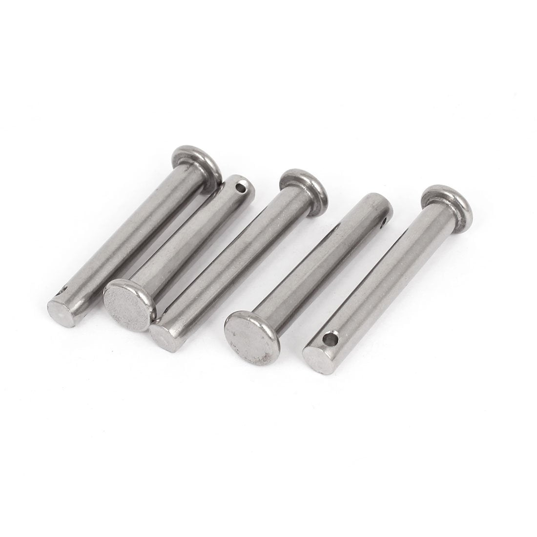a15060500ux0126-DM Round Clevis Pins, Flat Head, Stainless Steel, M8 x 50 mm Size (Pack of 5)
