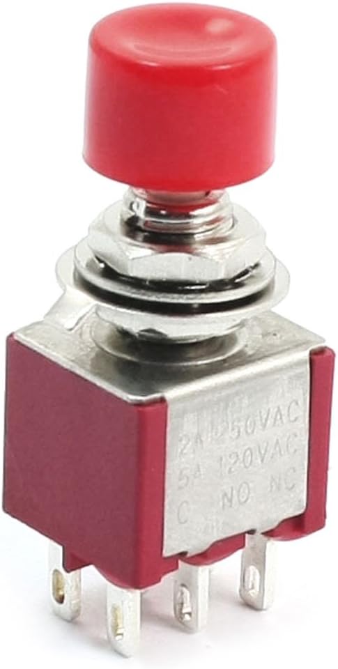 PS821M1 Momentary Red Push Button Switch DPDT AC250V 2A 120V 5A