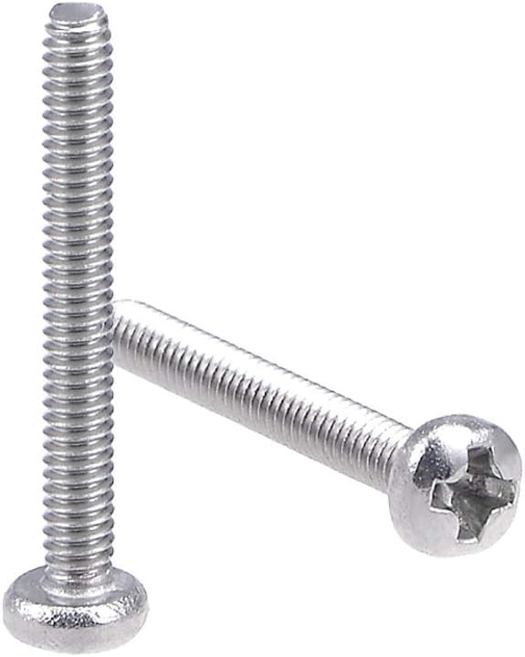 M2x16mm Machine Screws Pan Phillips Cross Head Screw 304 Stainless Steel Fasteners Bolts 30Pcs