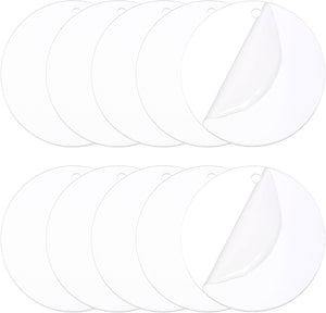 Acrylic Ornament Blanks, Round Keychain Blanks with Holes Acrylic Discs Panel for Christmas Halloween DIY Projects Art Crafts
