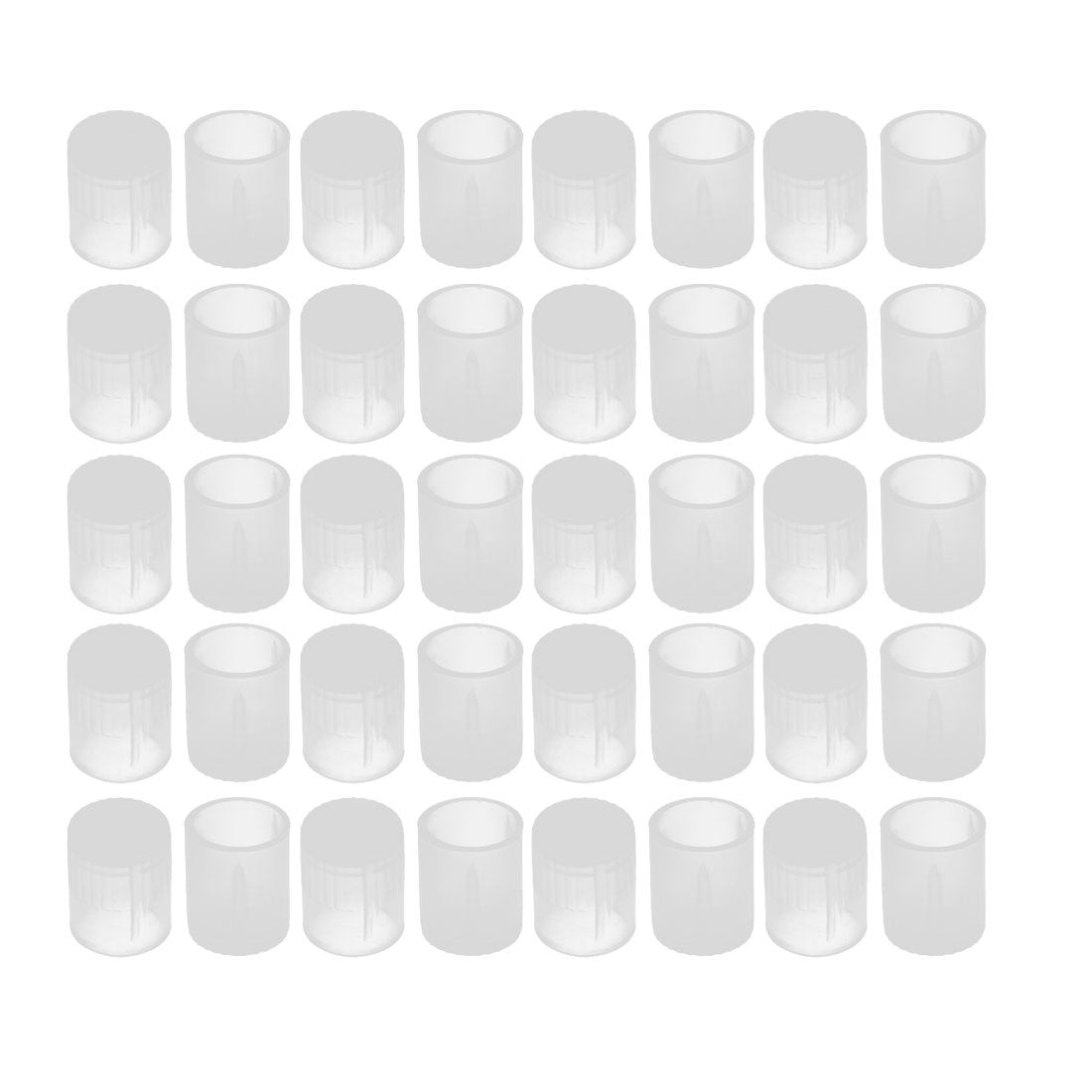 40Pcs 8mm Inner Dia PE Plastic End Cap Bolt Thread Protector Tube Cover