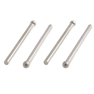 4 x 4mm Ball Nose 3mm Shank Diamond Mounted Point Grinding Bits
