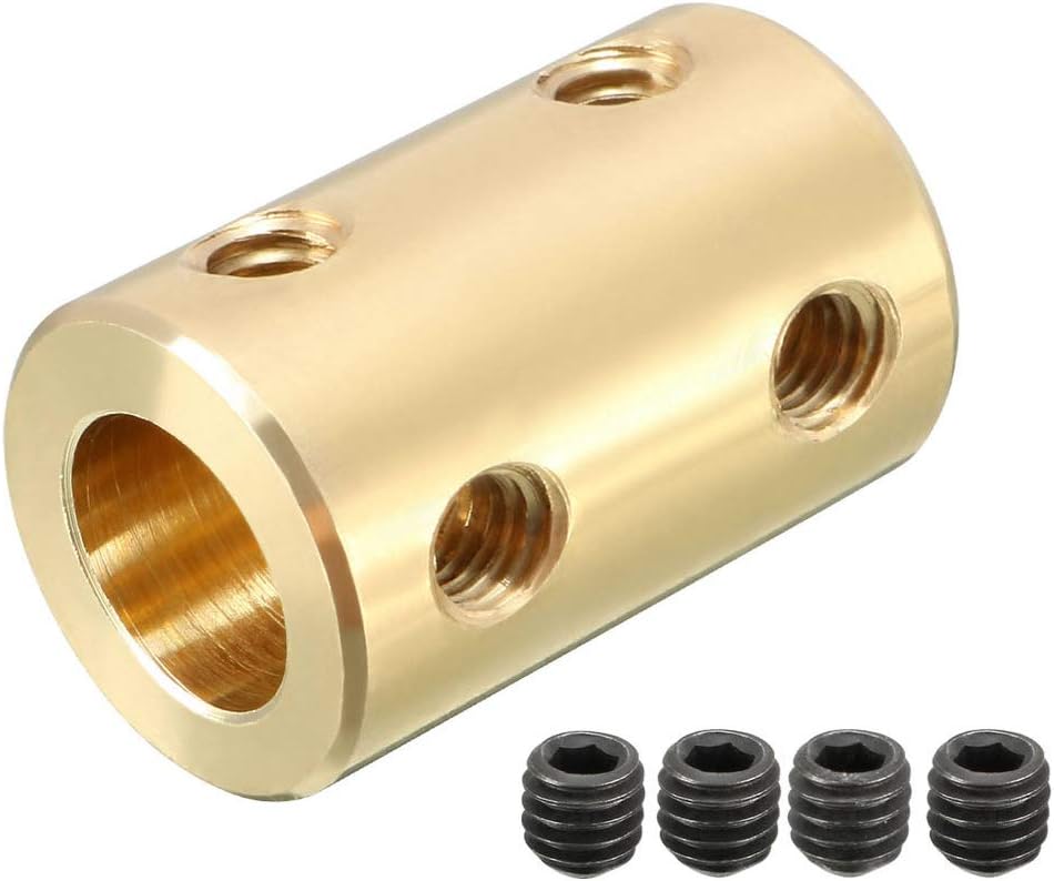 7mm to 7mm Bore Rigid Coupling Set Screw L22XD14 Copper,Shaft Coupler Connector for 3D Printers, Motor Accessories