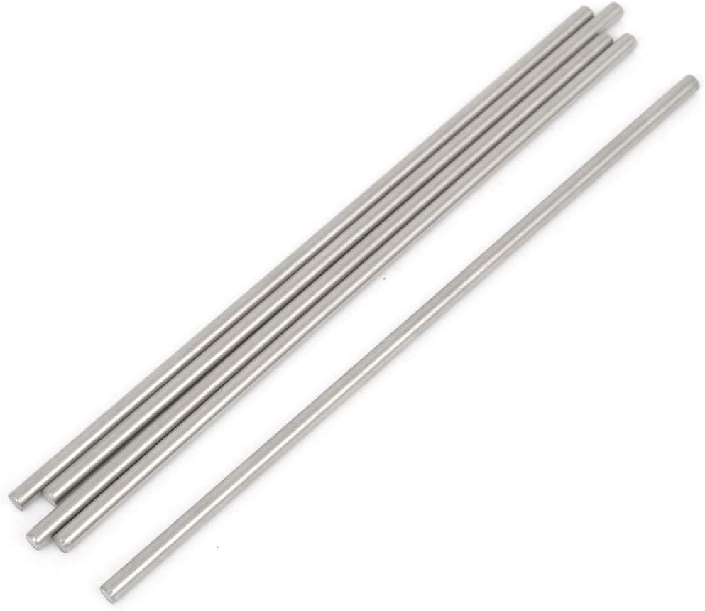 5 Pcs RC Airplane Stainless Steel Round Rods Axles Bars 3mm x 120mm