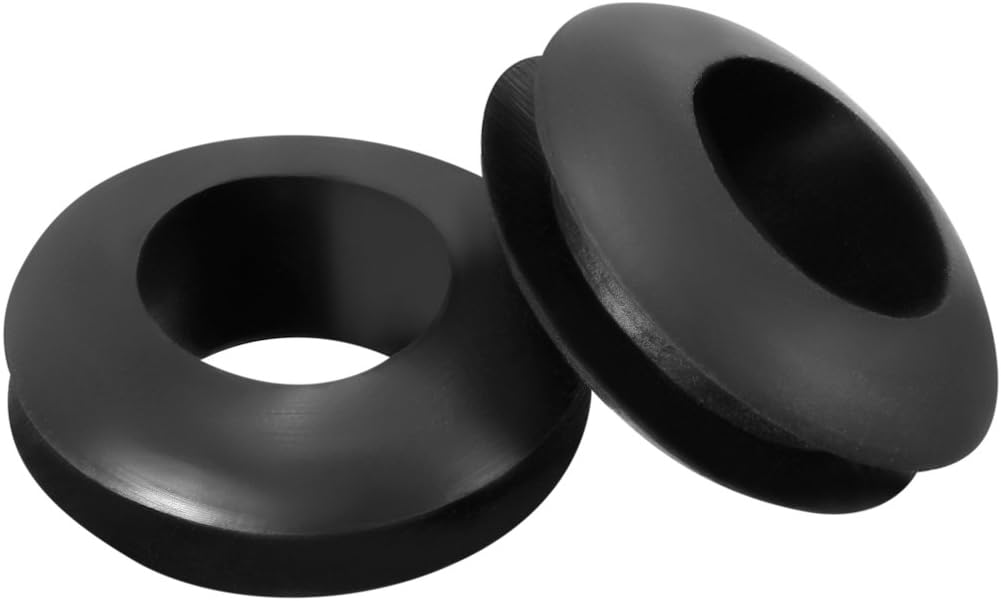 Wire Protector Oil Resistant Armature Rubber Grommet 7mm Inner Dia 100Pcs Black