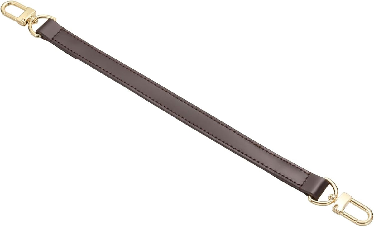 15 Inch Genuine Leather Purse Strap, 0.71 Inch Wide Short Shoulder Bag Strap Replacement Purse Straps Replacement for Women DIY Handbag Underarm Shoulder Bags, Brown