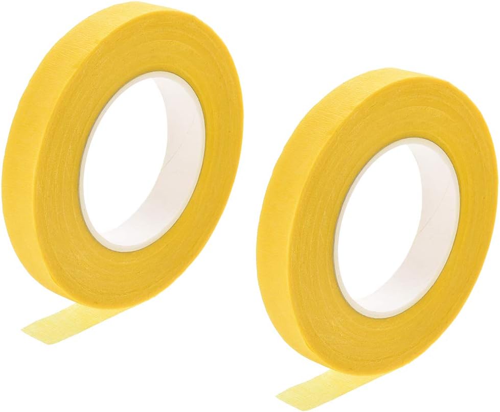 LinkMejor 2 Roll 1/2-inch Wide 30Yard Yellow Floral Tape Flower Adhesives Floral Arrangement Kits