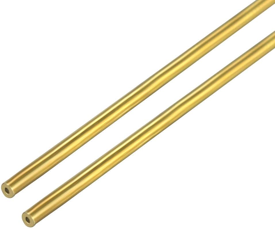 2PCS 0.2mm x 0.8mm x 500mm Brass Pipe Tube Round Bar Rod