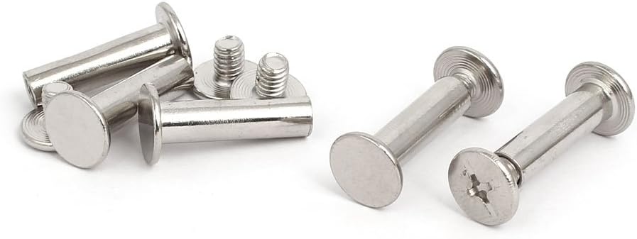 Screw Post Female 5x18mm Belt Buckle Binding Bolts Leather Fastener 5 Sets