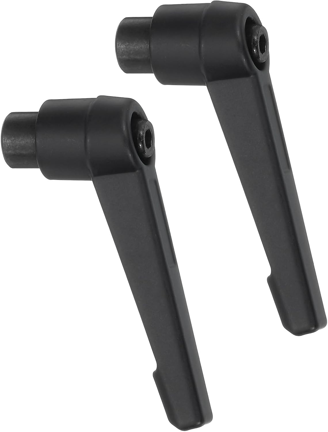 2Pcs M6 Adjustable Knobs Handle Female Thread Push Button Ratchet Quick Release Locking Rotating Bolt for Lathe Machinery, Black