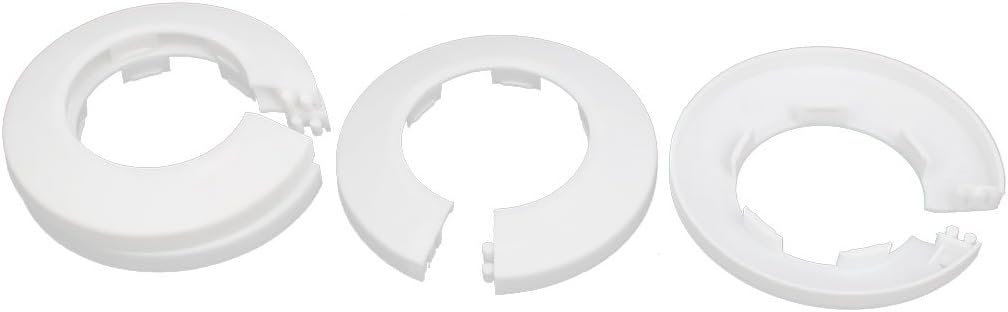 40mm Plastic Wall Flange Radiator Water Pipe Cover White 4pcs