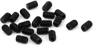 M1.6x2.5mm Metric Alloy Steel Hex Socket Set Cup Point Grub Screws Black for Towel Rack Door Knob 20pcs