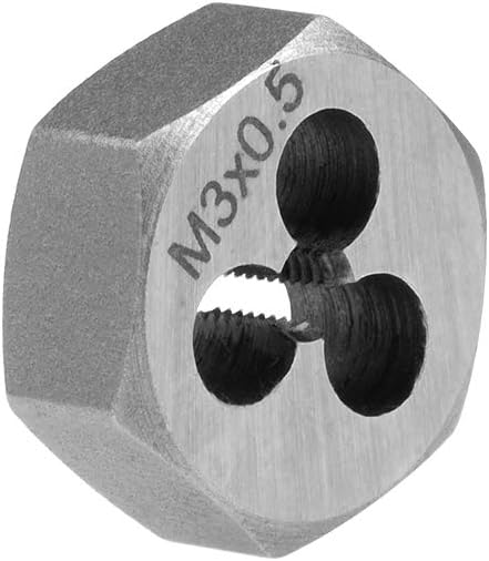 Hex Rethreading Die M3 x 0.5 Pitch Carbon Steel Metric Hexagon Taper Pipe Die Accuracy Grade: 6g