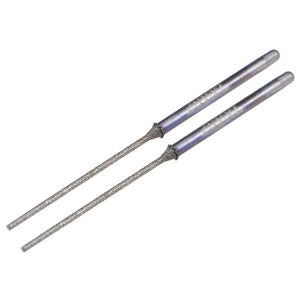 Mini Diamond Burrs Bits Grinding Drill Carving Rotary Tool for Glass Stone Ceramic 2.35mm Shank 1.2mm Cylinder Ball Nose 2 Pcs