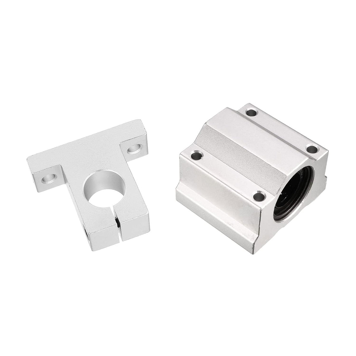 SK25 Aluminum Linear Motion Rail Clamping Guide Support 2pcs, SCS25UU Linear Ball Bearing Slide Block Units