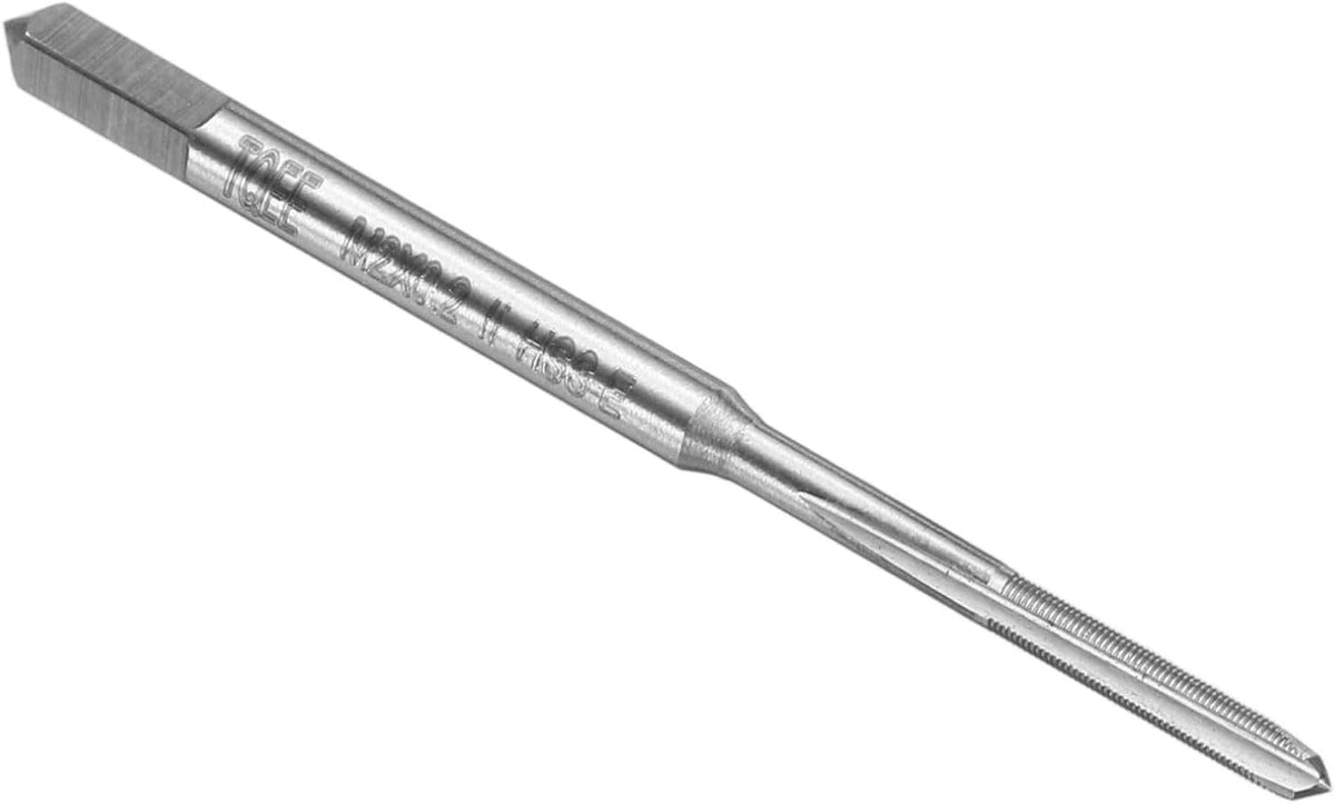 Hand Plug Tap M2 x 0.2 H2 Metric Thread Plug Style Taps Straight Flute Screw Tapping Threading Tool High Speed Steel HSS6542