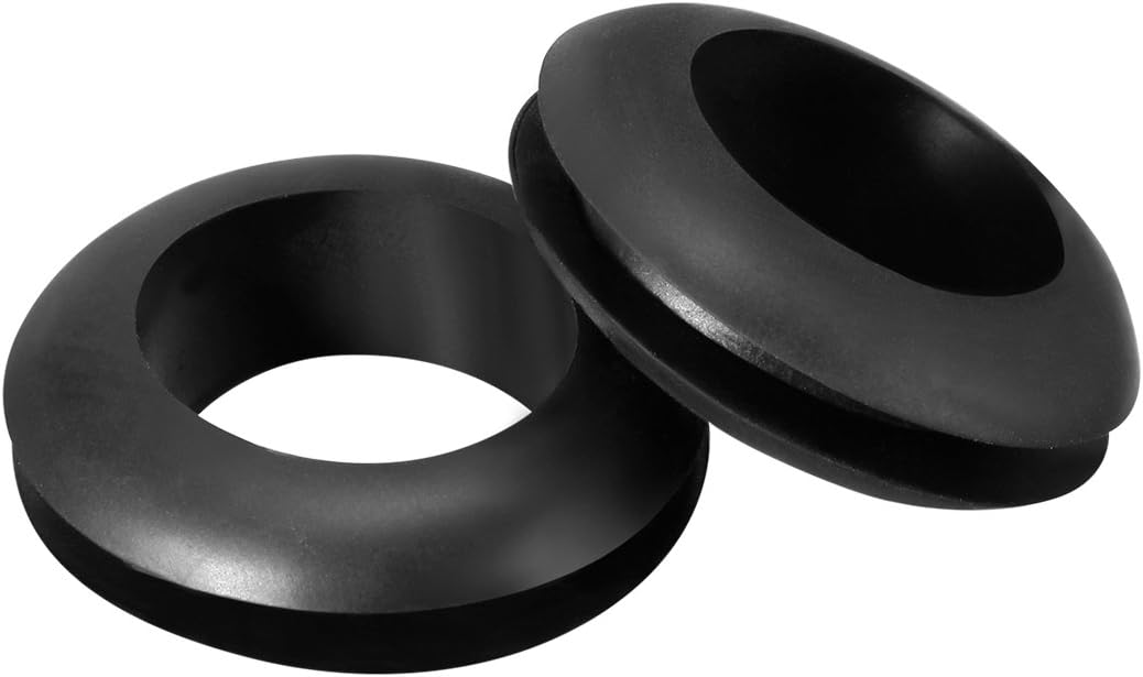 Wire Protector Oil Resistant Armature Rubber Grommet 14mm Inner Dia 100Pcs Black
