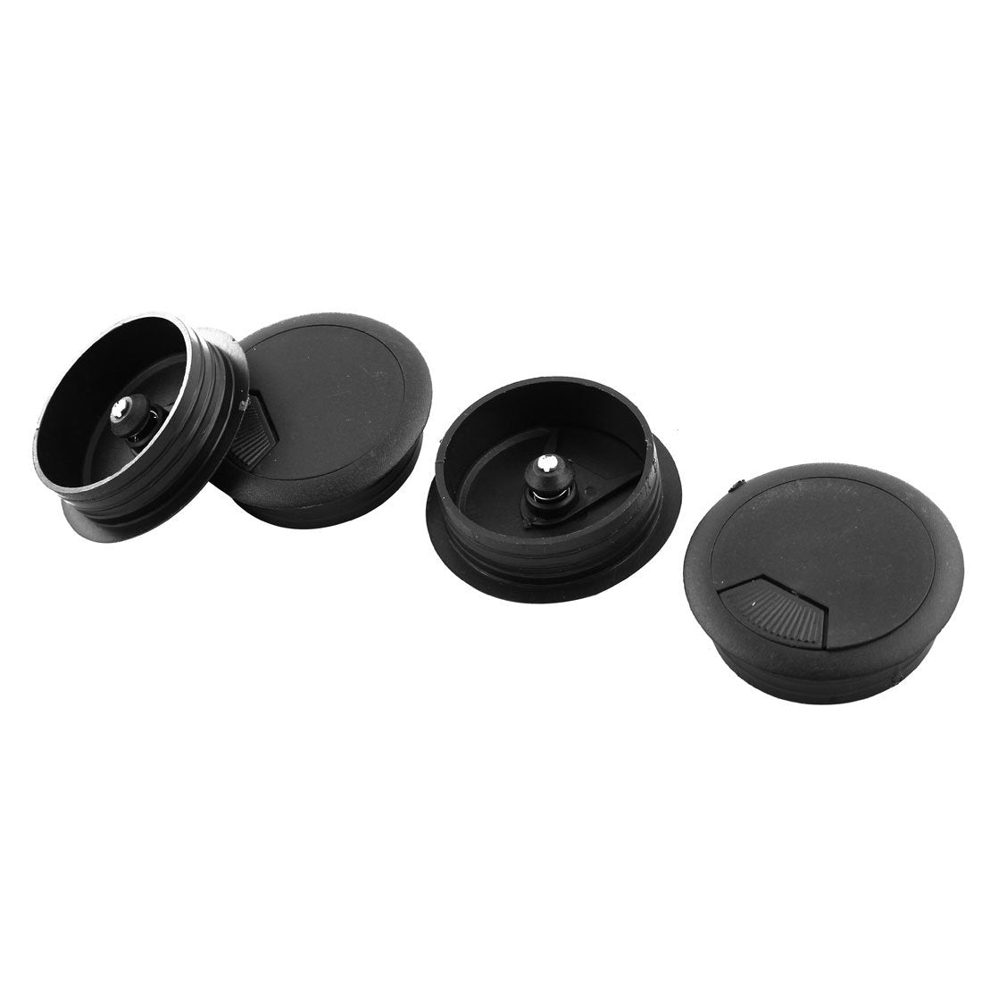 PC Desk Plastic Grommet Cable Hole Cover 4 Pcs