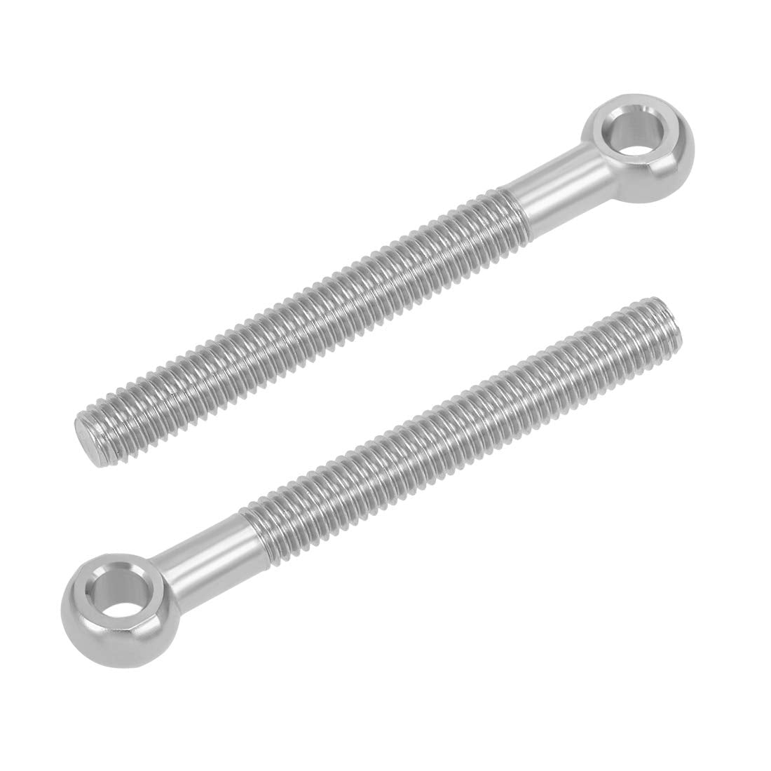 M8 x 70mm Machinery Shoulder Swing Lifting Eye Bolt 304 Stainless Steel 2pcs