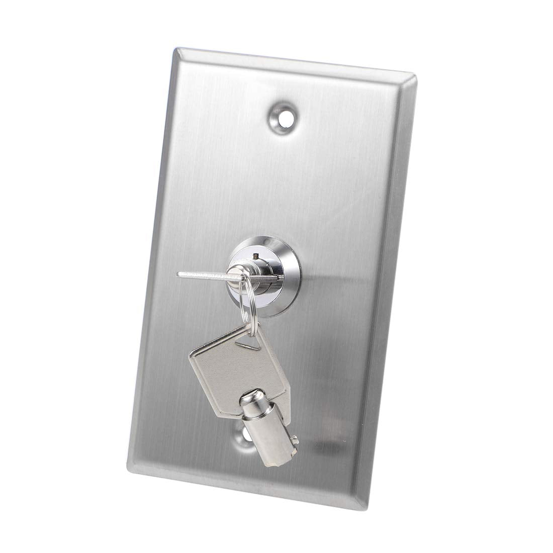 Key Switch Lock On/Off Exit Switch Emergency Door Release SPST for Access Control Panel Mount with 2 Keys