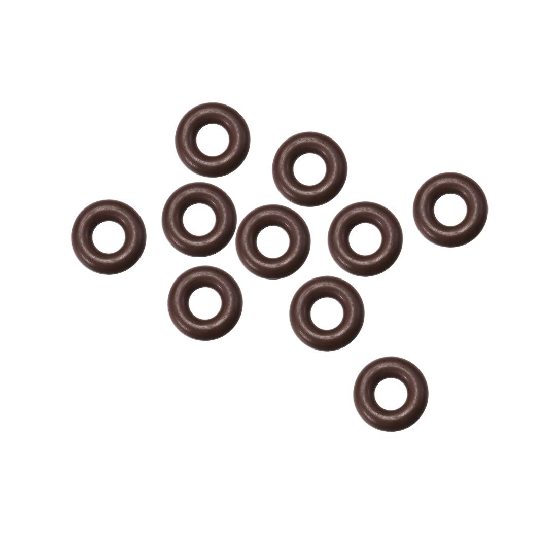 Fluorine Rubber O-Rings 12mm OD 5mm ID 3.5mm Width, Metric FKM Sealing Gasket, Pack of 10