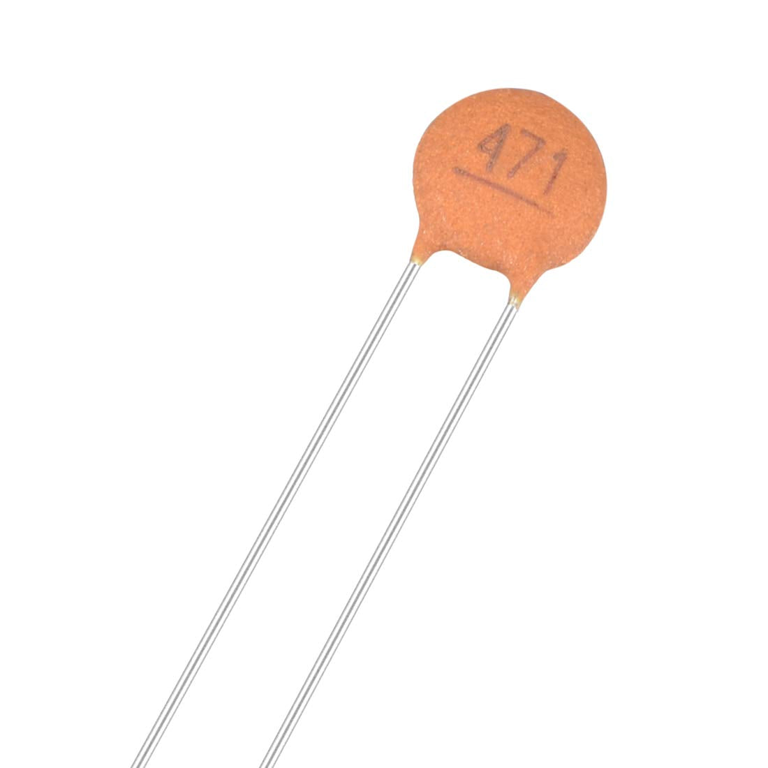 Ceramic Capacitor Kit 50V 470PF Disc Capacitors for DIY Electronic Circuit, Pack of 20, Brick Red