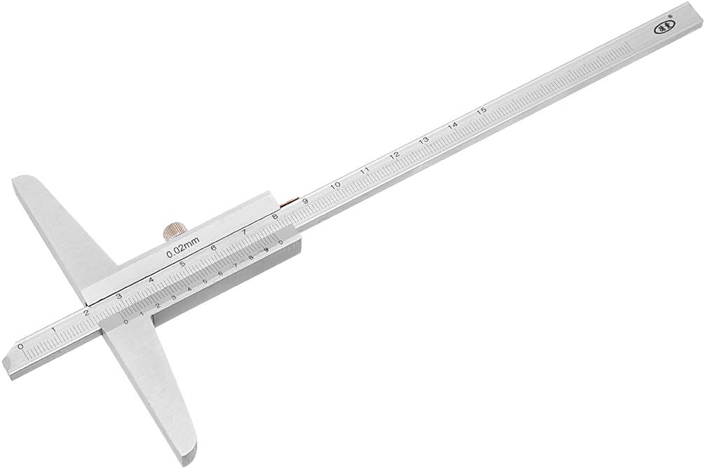 0-150mm Depth Vernier Caliper Micrometer Gauge Measuring Tool 0.02mm Resolution