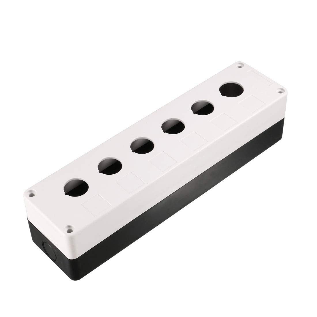 Push Button Switch Control Station Box 22mm 6 Button Hole Waterproof White and Black