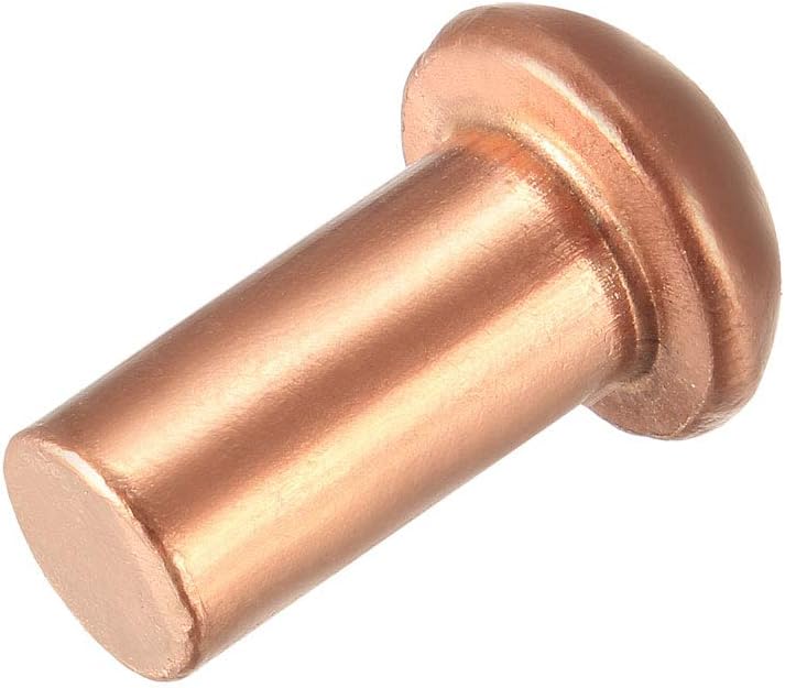 20 Pcs 5/16" x 5/8" Round Head Copper Solid Rivets Fasteners