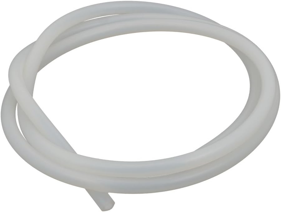 3mm x 6mm High Temp Resistant Silicone Rubber Tube Hose Pipe Milky 1 Meter Long