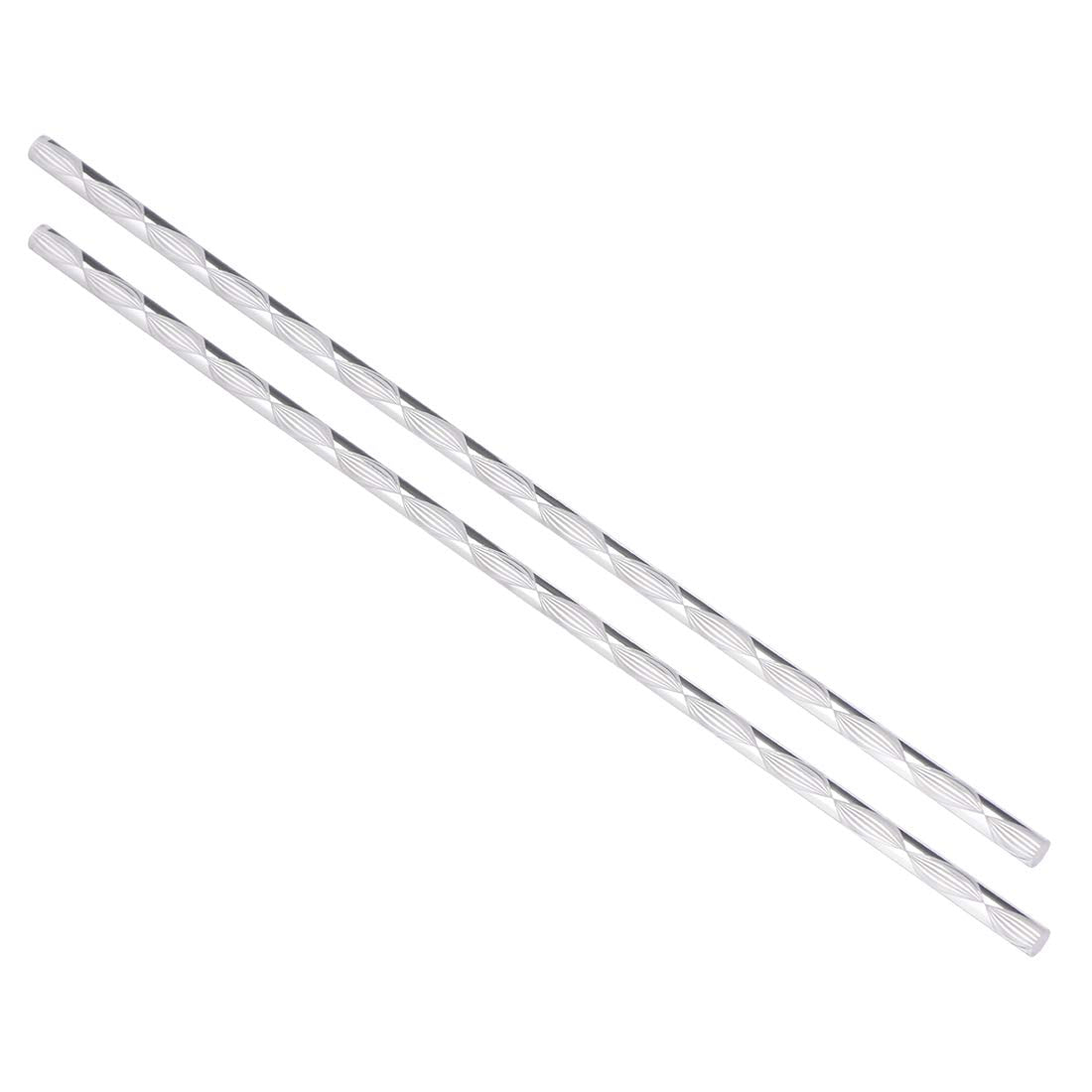 Acrylic Round Rod,1/4 Diameter 10 Inch Length,Spiral White Line,Solid Plastic PMMA Bar Stick 2pcs