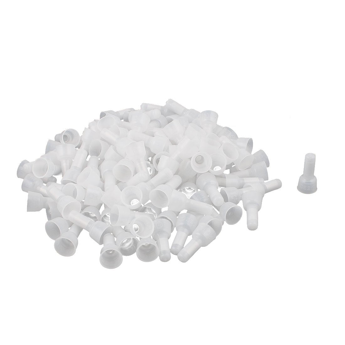 a15080600ux0493 16-14 AWG 3 mm Metal Inner Diameter Tube Closed End Wire Connectors 120 Piece, 0.31" Width, 0.78" Length