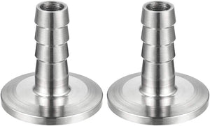 Clamp Hose Adapter 1.575 Inch Flange to 1/2 Inch Hose Barb Fitting 2 Pcs