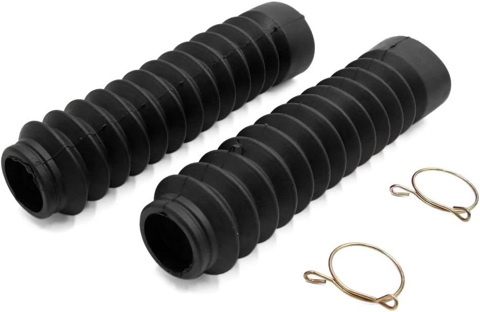 2Pcs Black Rubber Motorcycle Front Fork Shock Absorber Dust Cover for GS125