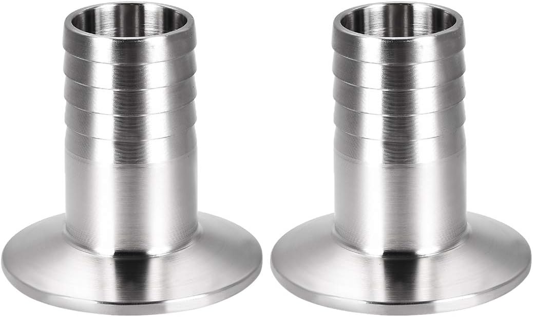 Clamp Hose Adapter 1.988 Inch Flange to 1 Inch Hose Barb Fitting 2 Pcs