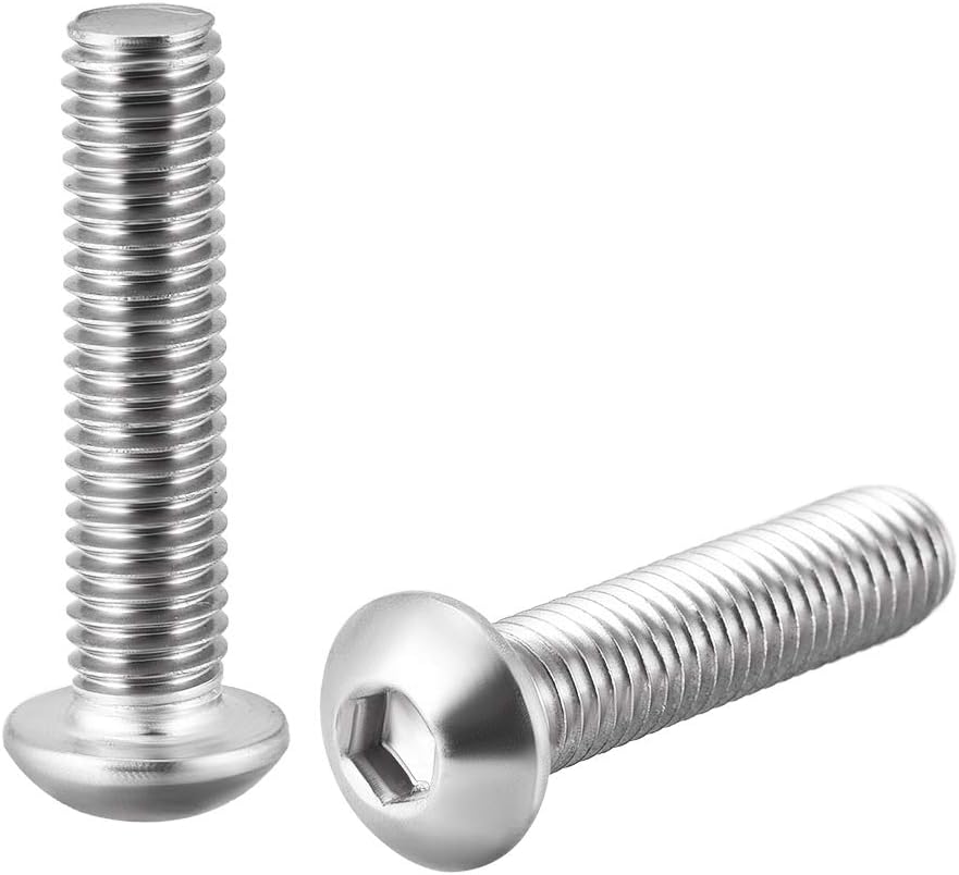 M8x35mm Machine Screws Hex Socket Round Head Screw 304 Stainless Steel Fasteners Bolts 5pcs