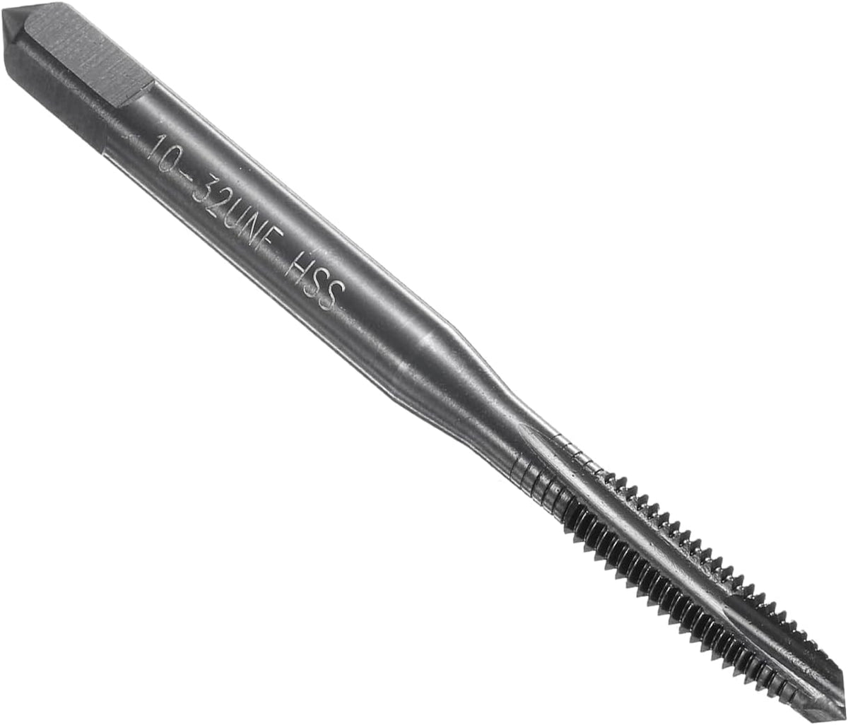 Spiral Point Thread Tap 10-32 UNF 2B, Nitride Coated Machine Screw Tap Tapping Bit Threading Repair Tool, M2 High-Speed Steel (HSS)