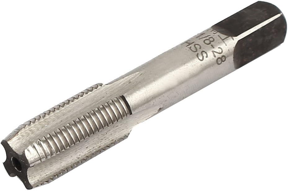G1/8-28 BSP 55 Degree 4 Flutes High Speed Steel HSS Pipe Thread Tap 10x53mm