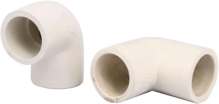 20mm PVC-U 90 Degree Elbow Water Pipe Fittings Tube Joints Connectors 2pcs