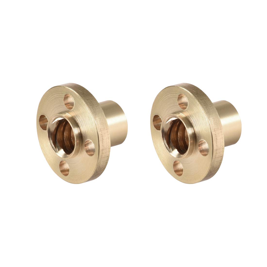 2pcs Lead 8mm Pitch 2mm Flange Trapezoidal T8 Screw Brass Nut for 3D Printer