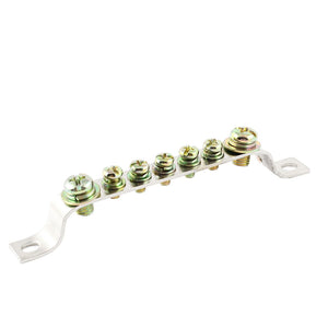 250V 15A 7 Way Bridge Shape Screw Terminals Block Earth Connector