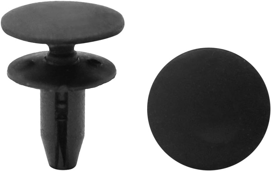30Pcs 6mm Hole Dia Car Auto Black Screw Fastener Rivet Retainers Clip